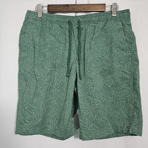 Free‎ Assembly Mens Green Leaf Print Shorts M 32 M Cottagecore Summer Casual